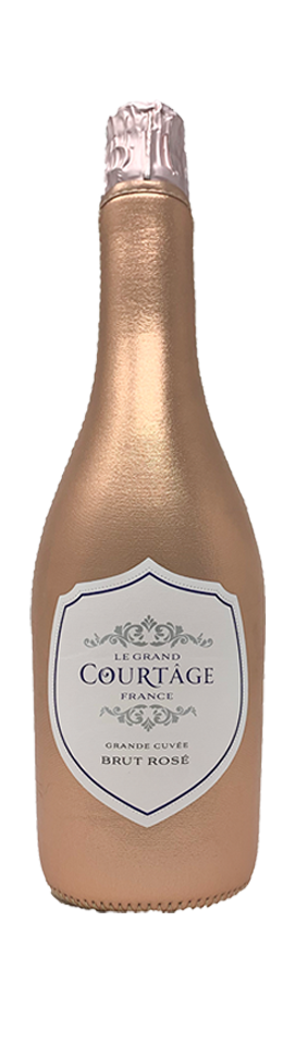 Le Grand Courtâge Brut Rosé + Metallic Rose Gold Sleeve