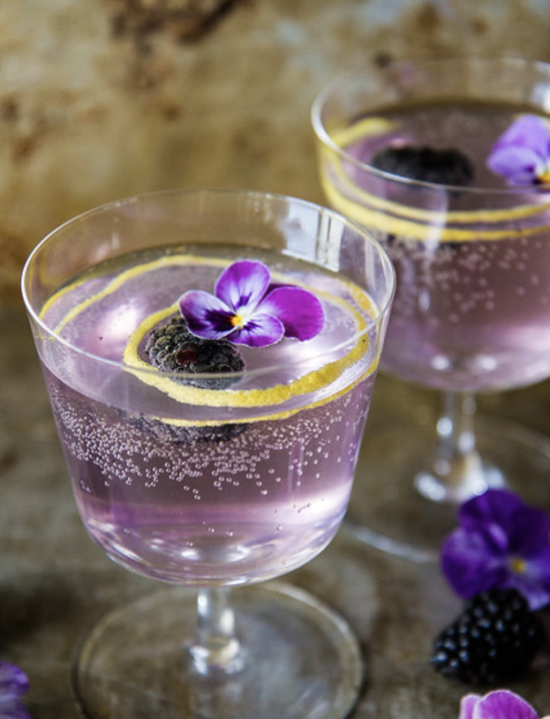 Blackberry French 75 cocktail recipe sparkling 