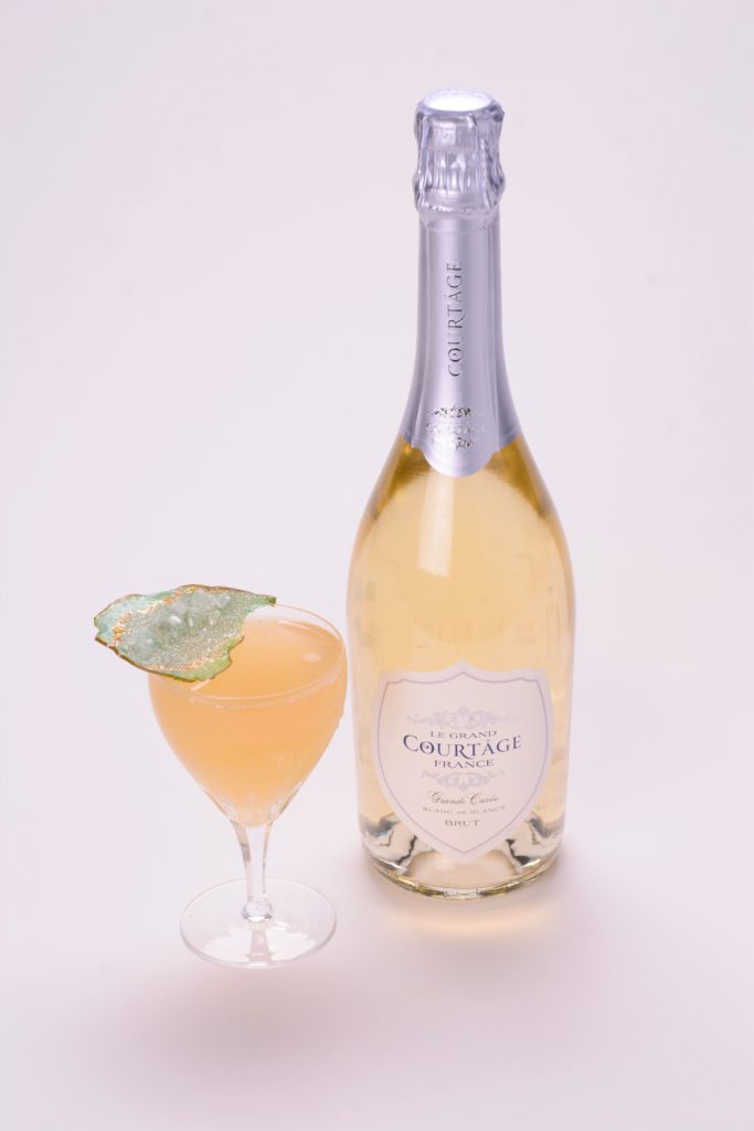 Chilled Cocktail Competition, Sparkling wine champagne cocktail garnish recipe pear